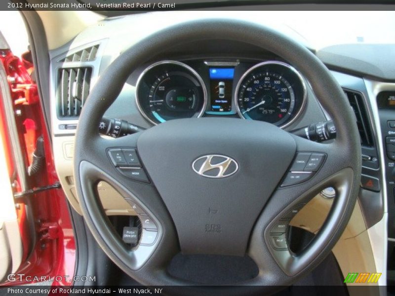 Venetian Red Pearl / Camel 2012 Hyundai Sonata Hybrid