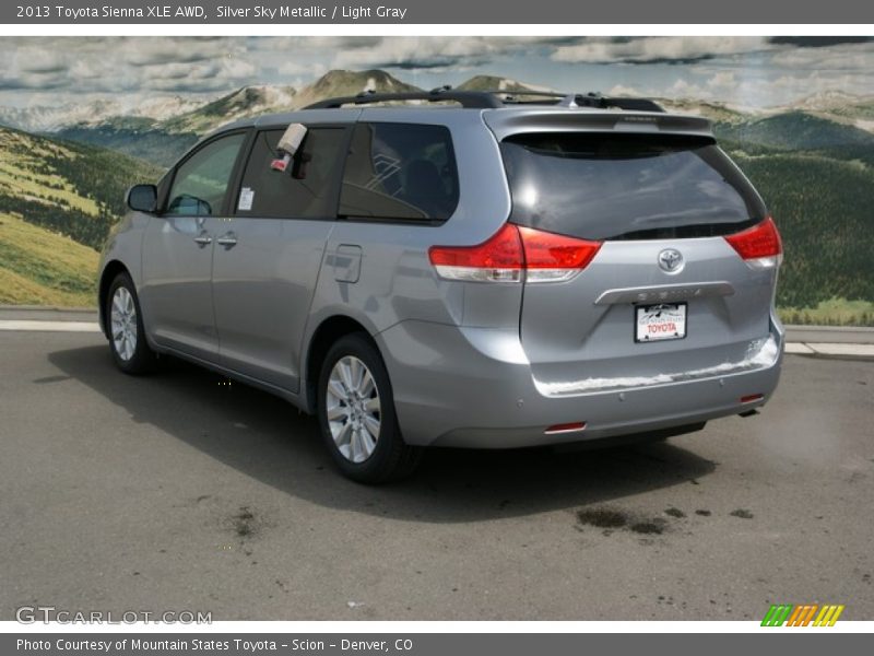 Silver Sky Metallic / Light Gray 2013 Toyota Sienna XLE AWD