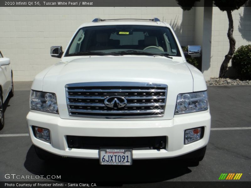 Tuscan White Pearl / Wheat 2010 Infiniti QX 56