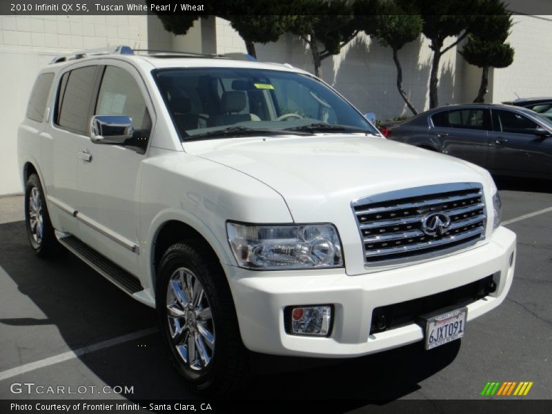 Tuscan White Pearl / Wheat 2010 Infiniti QX 56