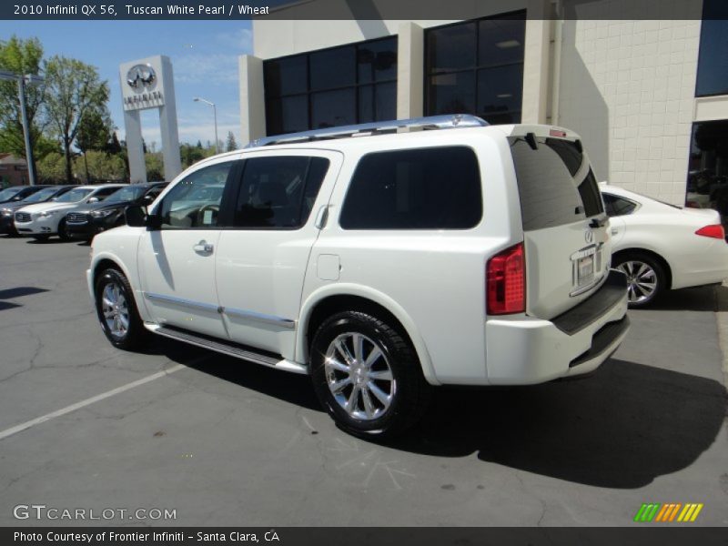 Tuscan White Pearl / Wheat 2010 Infiniti QX 56