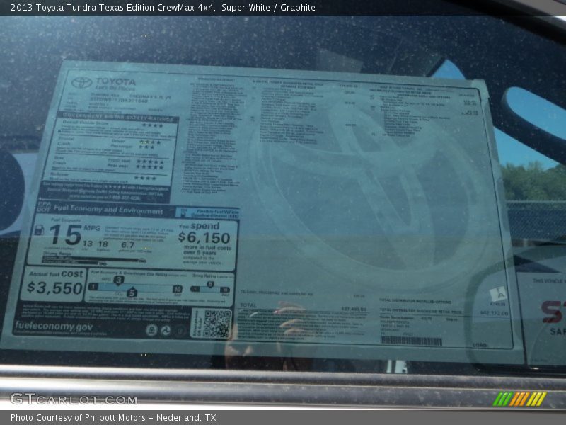 Super White / Graphite 2013 Toyota Tundra Texas Edition CrewMax 4x4