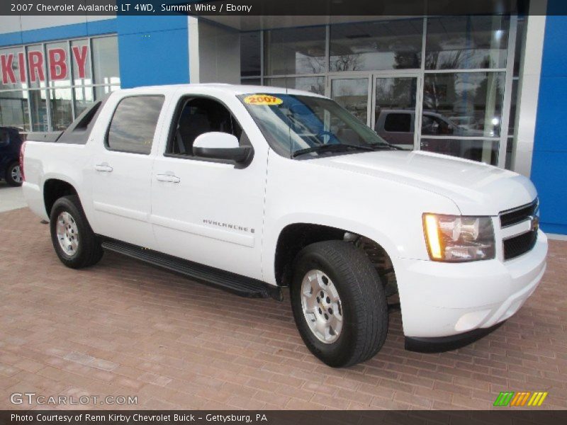 Summit White / Ebony 2007 Chevrolet Avalanche LT 4WD