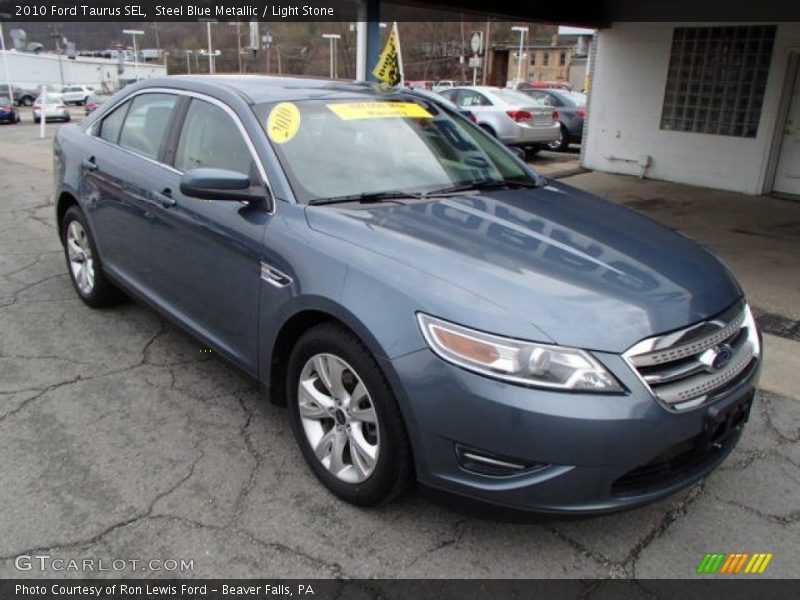 Steel Blue Metallic / Light Stone 2010 Ford Taurus SEL