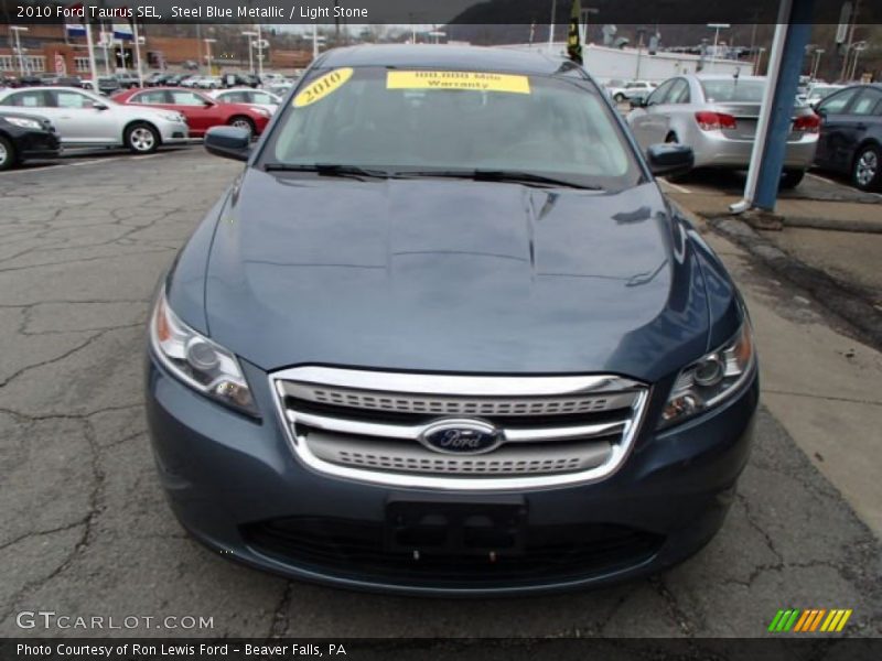 Steel Blue Metallic / Light Stone 2010 Ford Taurus SEL