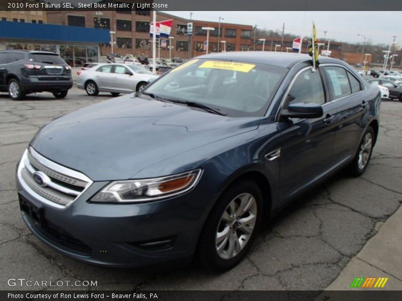 Steel Blue Metallic / Light Stone 2010 Ford Taurus SEL
