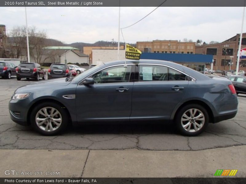 Steel Blue Metallic / Light Stone 2010 Ford Taurus SEL