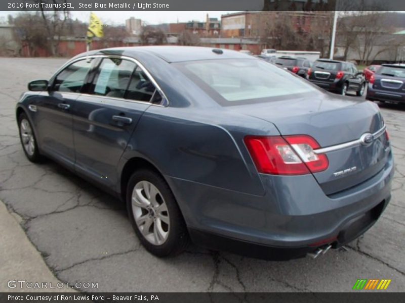 Steel Blue Metallic / Light Stone 2010 Ford Taurus SEL