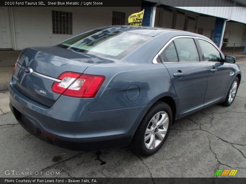 Steel Blue Metallic / Light Stone 2010 Ford Taurus SEL