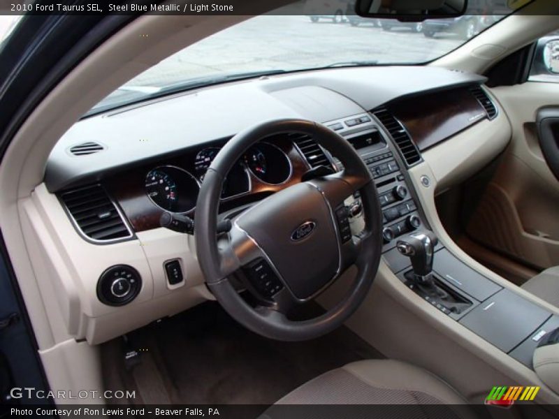 Steel Blue Metallic / Light Stone 2010 Ford Taurus SEL