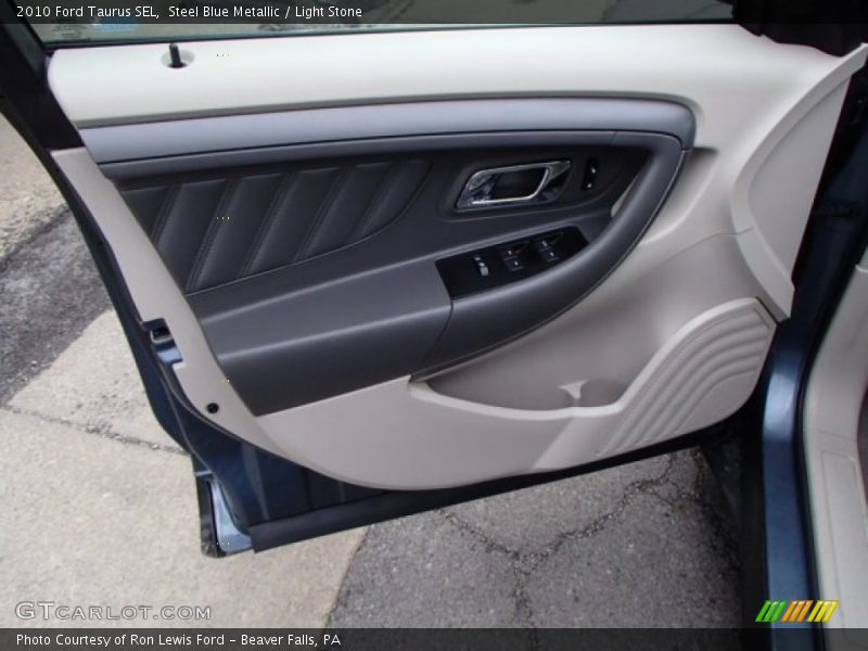 Steel Blue Metallic / Light Stone 2010 Ford Taurus SEL