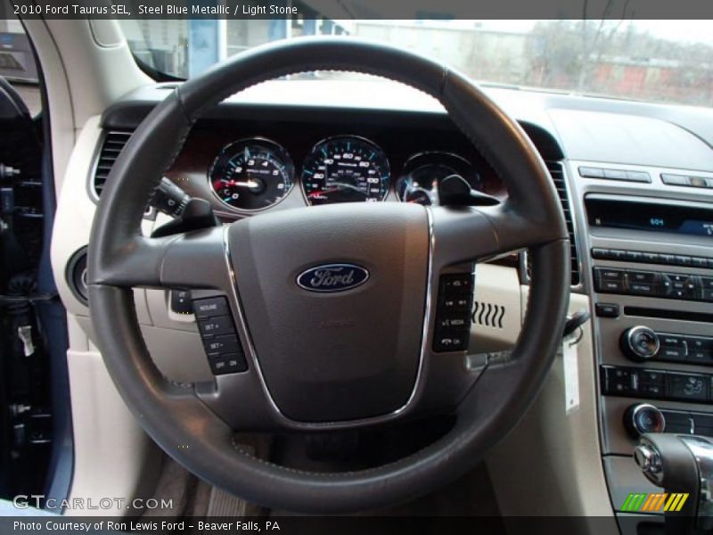 Steel Blue Metallic / Light Stone 2010 Ford Taurus SEL