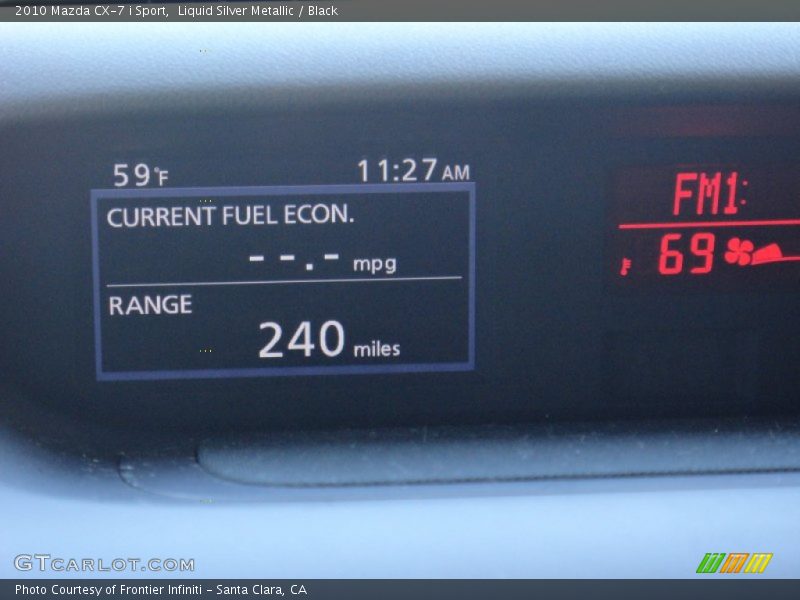 Liquid Silver Metallic / Black 2010 Mazda CX-7 i Sport