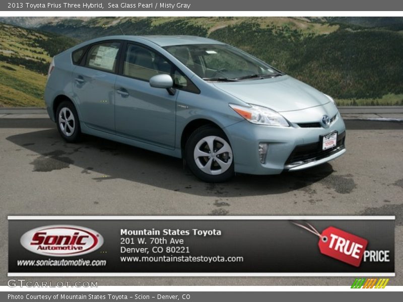 Sea Glass Pearl / Misty Gray 2013 Toyota Prius Three Hybrid