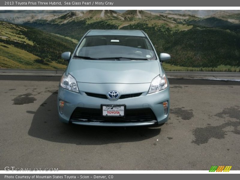 Sea Glass Pearl / Misty Gray 2013 Toyota Prius Three Hybrid