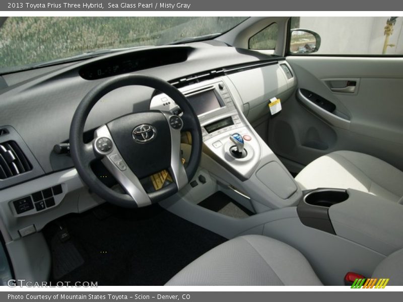 Sea Glass Pearl / Misty Gray 2013 Toyota Prius Three Hybrid