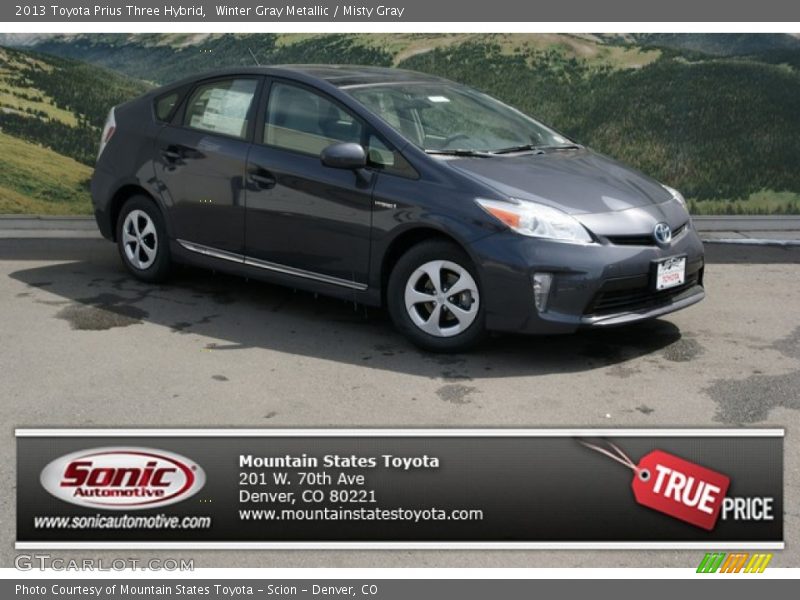 Winter Gray Metallic / Misty Gray 2013 Toyota Prius Three Hybrid