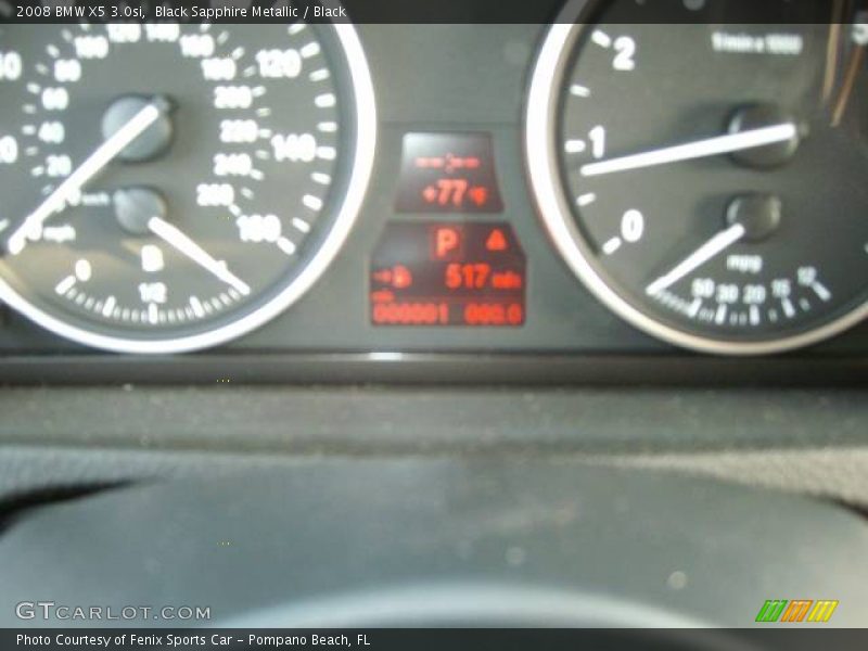 Black Sapphire Metallic / Black 2008 BMW X5 3.0si