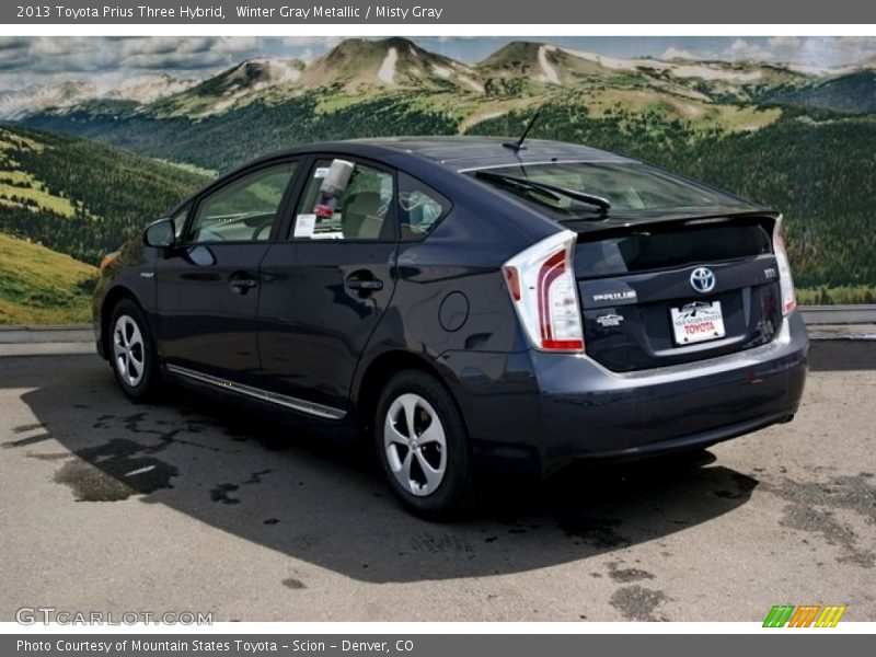 Winter Gray Metallic / Misty Gray 2013 Toyota Prius Three Hybrid