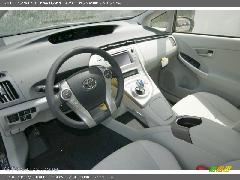 Winter Gray Metallic / Misty Gray 2013 Toyota Prius Three Hybrid