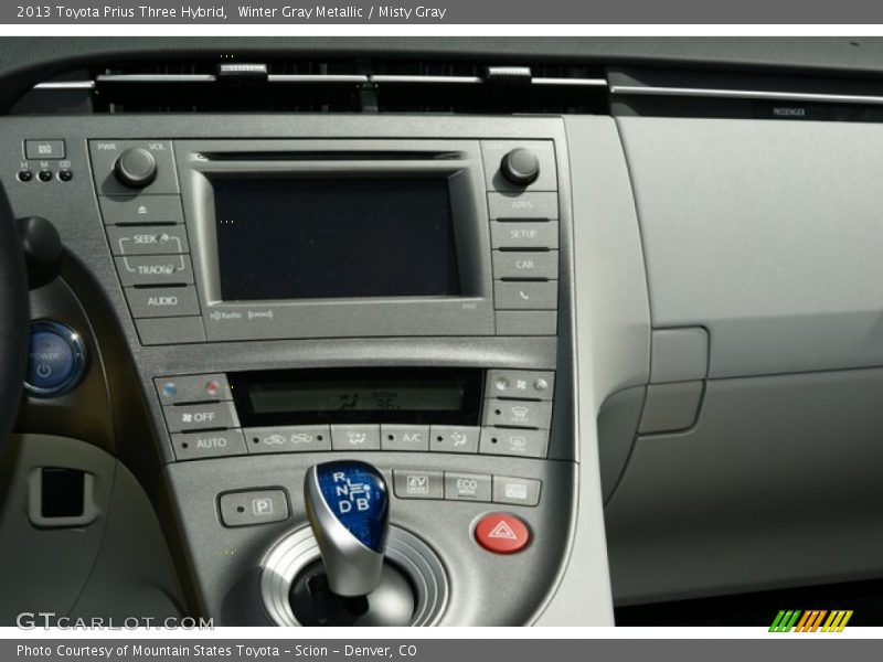 Winter Gray Metallic / Misty Gray 2013 Toyota Prius Three Hybrid