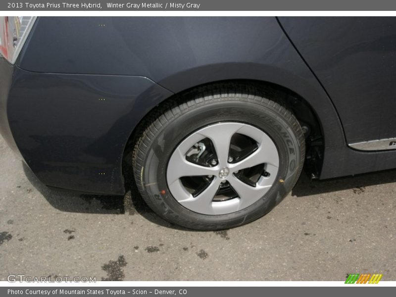 Winter Gray Metallic / Misty Gray 2013 Toyota Prius Three Hybrid