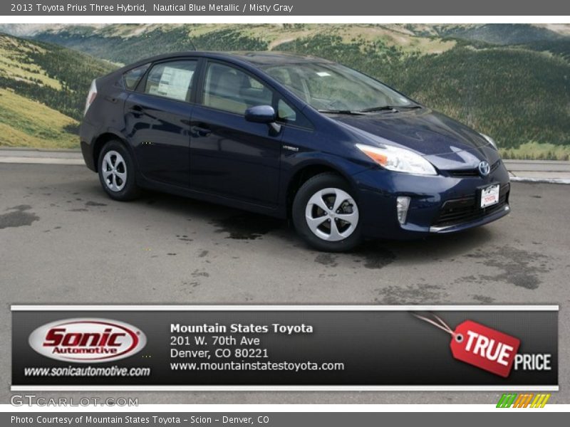 Nautical Blue Metallic / Misty Gray 2013 Toyota Prius Three Hybrid