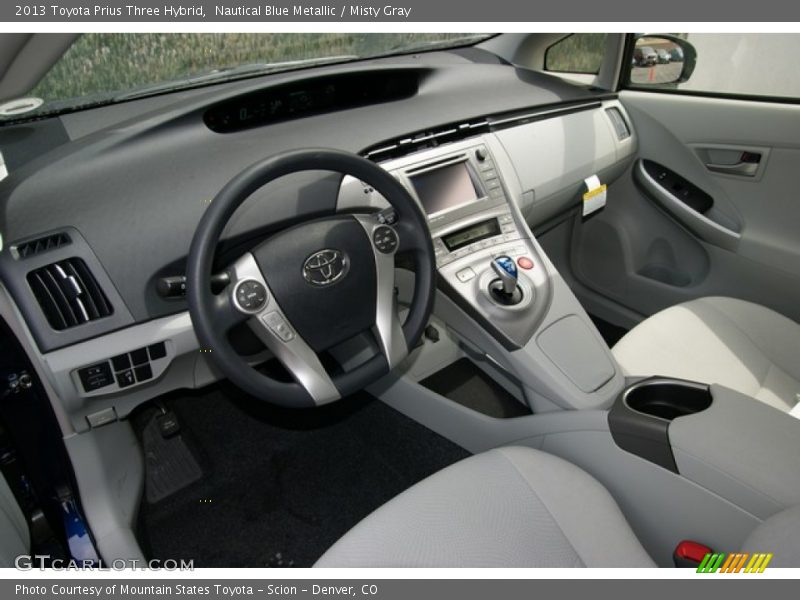 Nautical Blue Metallic / Misty Gray 2013 Toyota Prius Three Hybrid