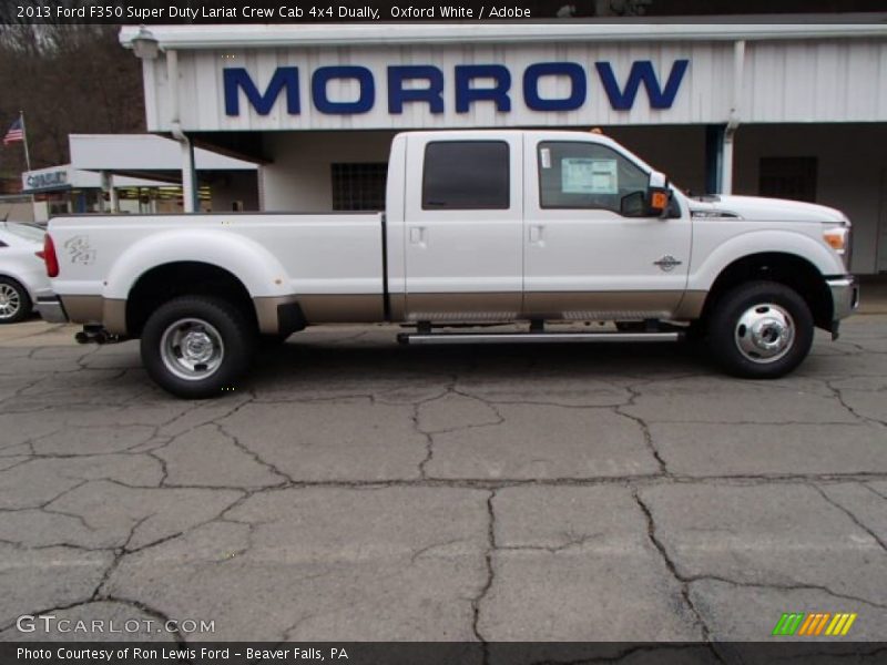 Oxford White / Adobe 2013 Ford F350 Super Duty Lariat Crew Cab 4x4 Dually