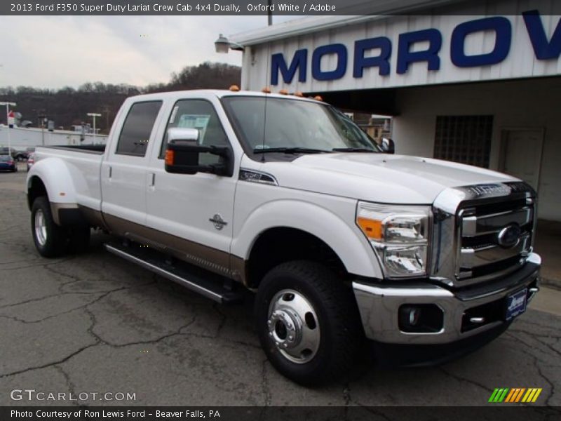 Oxford White / Adobe 2013 Ford F350 Super Duty Lariat Crew Cab 4x4 Dually