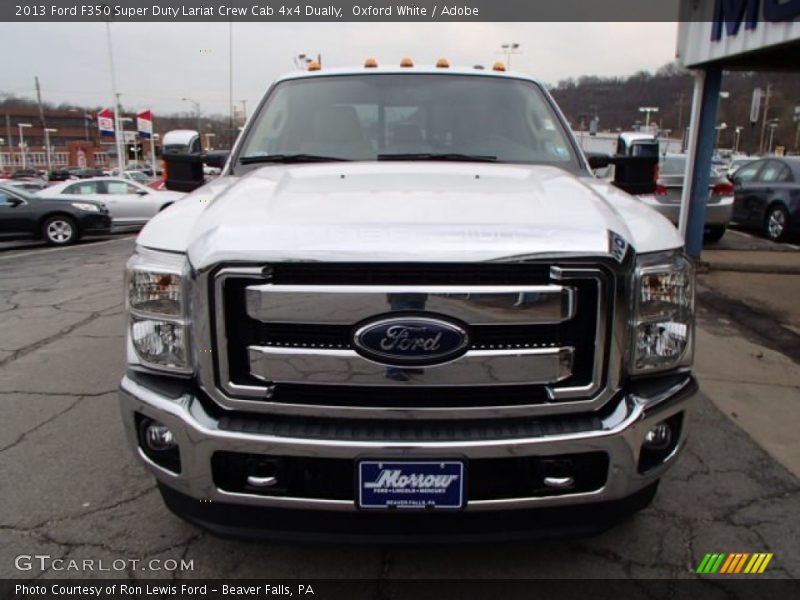 Oxford White / Adobe 2013 Ford F350 Super Duty Lariat Crew Cab 4x4 Dually