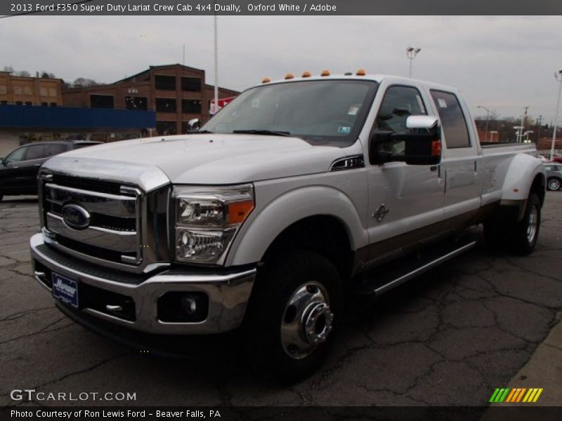 Oxford White / Adobe 2013 Ford F350 Super Duty Lariat Crew Cab 4x4 Dually