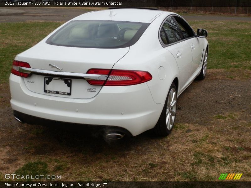 Polaris White / Barley/Warm Charcoal 2013 Jaguar XF 3.0 AWD