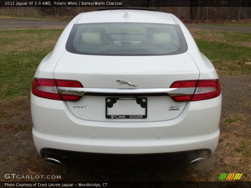 Polaris White / Barley/Warm Charcoal 2013 Jaguar XF 3.0 AWD