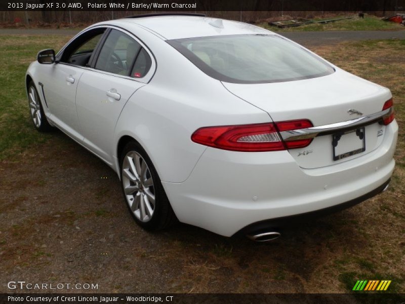 Polaris White / Barley/Warm Charcoal 2013 Jaguar XF 3.0 AWD