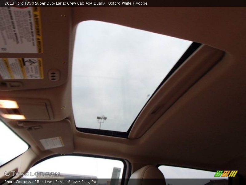 Sunroof of 2013 F350 Super Duty Lariat Crew Cab 4x4 Dually