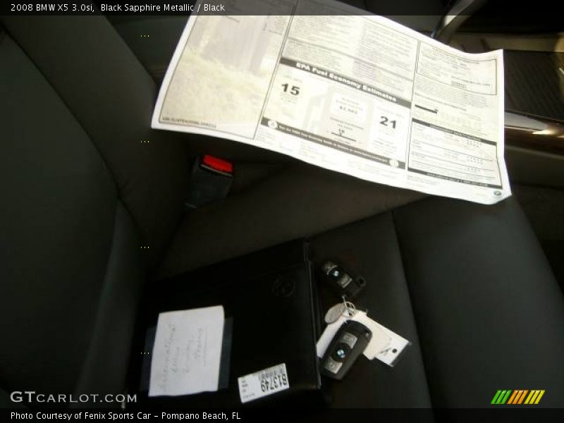 Black Sapphire Metallic / Black 2008 BMW X5 3.0si