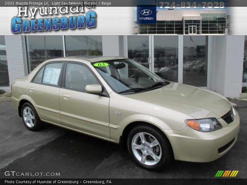 Light Sandalwood Metallic / Beige 2003 Mazda Protege LX