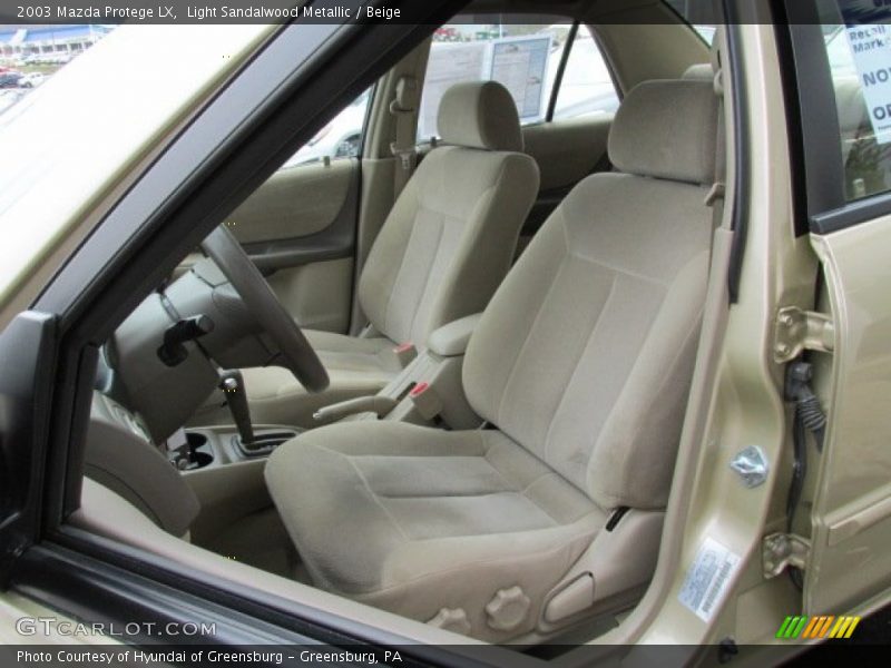 Front Seat of 2003 Protege LX