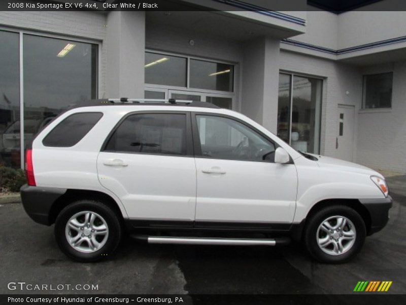 Clear White / Black 2008 Kia Sportage EX V6 4x4