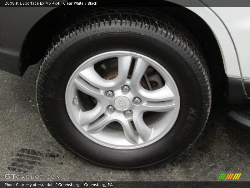 Clear White / Black 2008 Kia Sportage EX V6 4x4