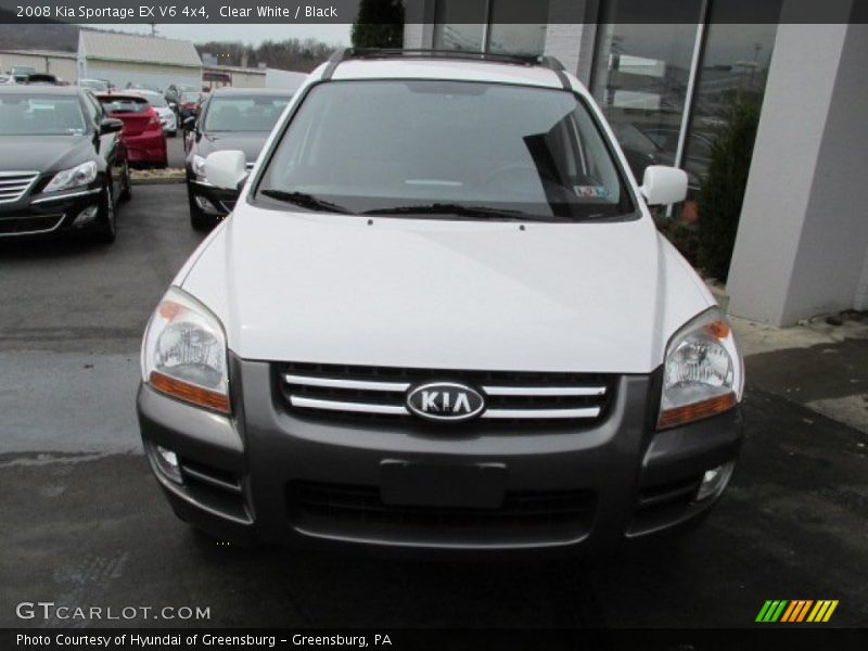 Clear White / Black 2008 Kia Sportage EX V6 4x4