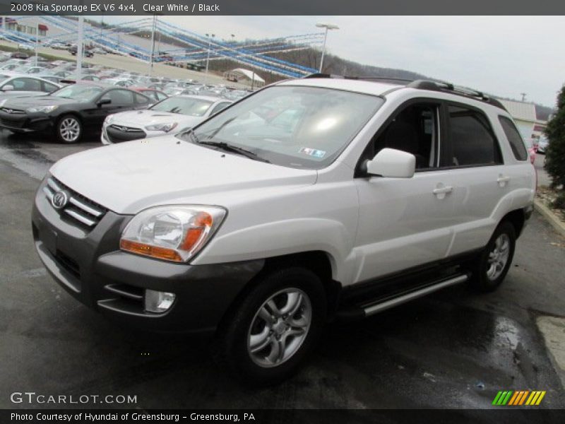 Clear White / Black 2008 Kia Sportage EX V6 4x4