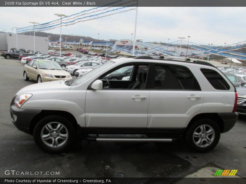 Clear White / Black 2008 Kia Sportage EX V6 4x4