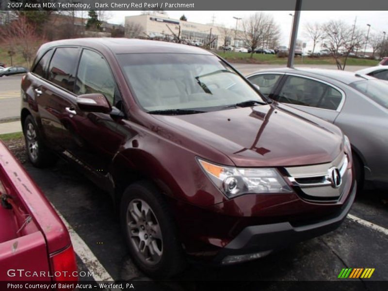Dark Cherry Red Pearl / Parchment 2007 Acura MDX Technology