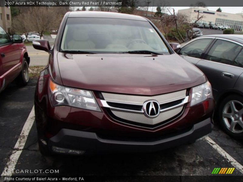 Dark Cherry Red Pearl / Parchment 2007 Acura MDX Technology