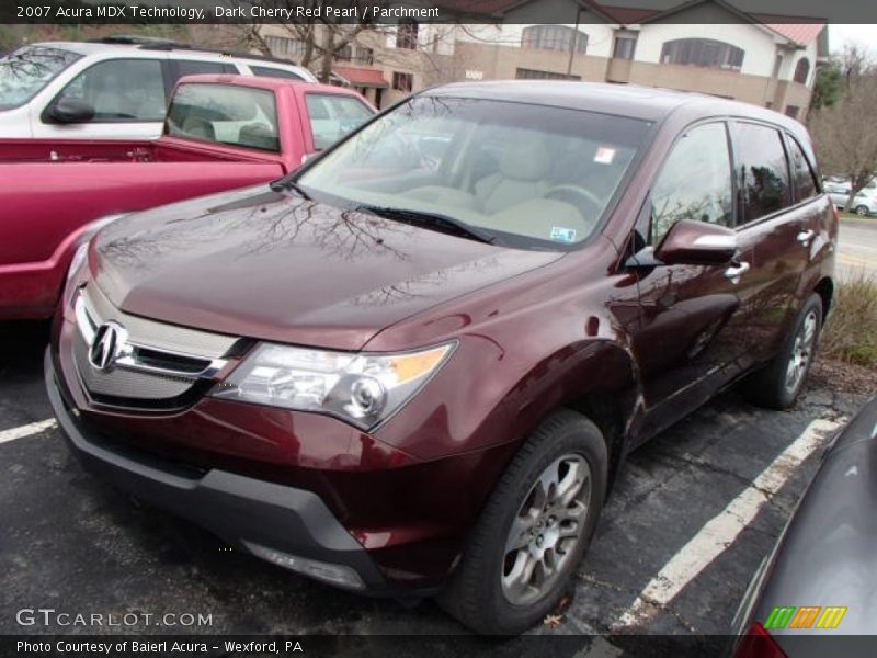 Dark Cherry Red Pearl / Parchment 2007 Acura MDX Technology