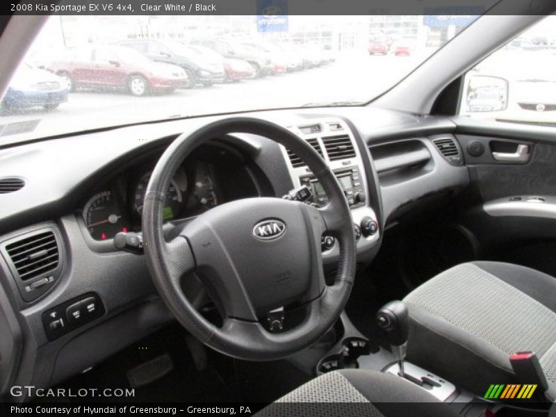 Clear White / Black 2008 Kia Sportage EX V6 4x4