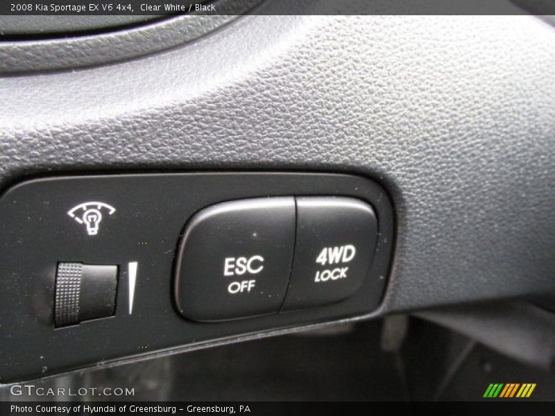 Clear White / Black 2008 Kia Sportage EX V6 4x4