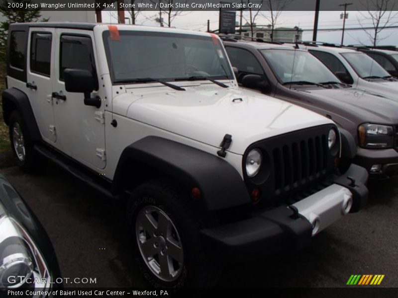 Stone White / Dark Slate Gray/Medium Slate Gray 2009 Jeep Wrangler Unlimited X 4x4